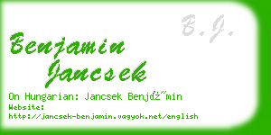 benjamin jancsek business card